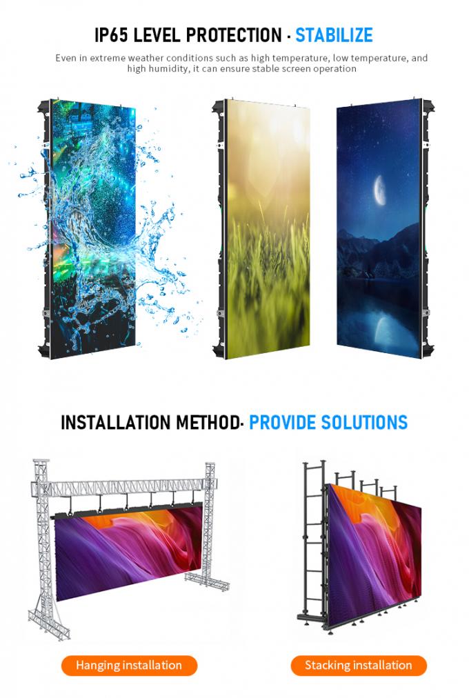 P4.81mm Outdoor Rental LED Display LED Stage Backdrop Screen 500x1000mm