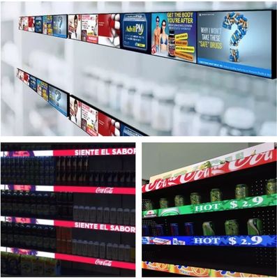COB P1.25mm Shelf LED Display COB 1200X60mm Waterproof 3840Hz Refresh Rate