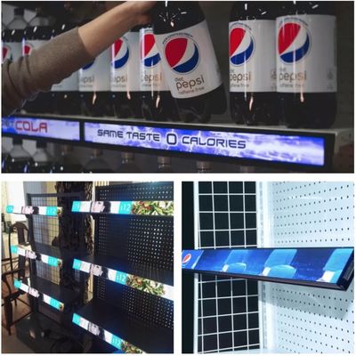 P1.5mm LED Shelf Display Ultra Thin LED Monitor 1200X60X20mm Waterproof