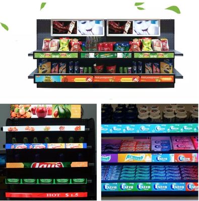 P0.9mm Ultra Thin Shelf LED Advertising Display 600X60X20mm 3840Hz Refresh Rate