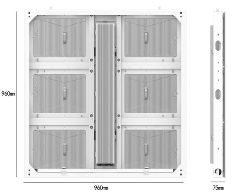 960x960mm P4 Outdoor Fixed LED Display Ultra-Thin IP66 Front Service