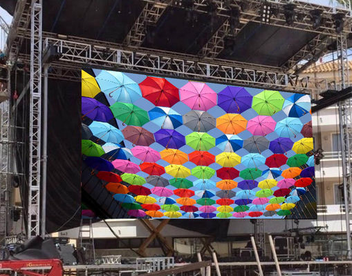 500x1000mm Outdoor Rental LED Display P3.91mm Pixel Pitch 5000nits Brightness