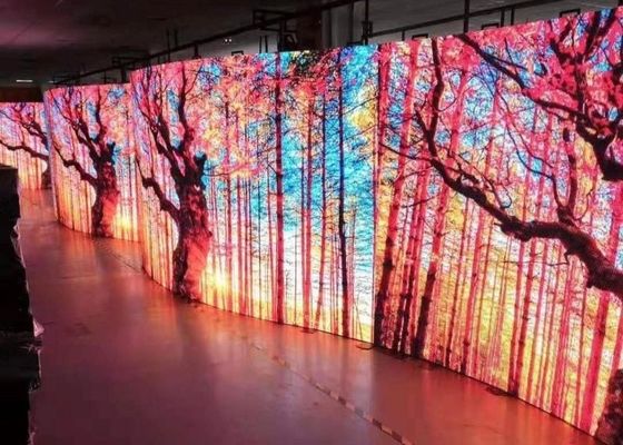 P3.91mm Curved Led Video Wall Wide Viewing Angle For Outdoor Stage Events