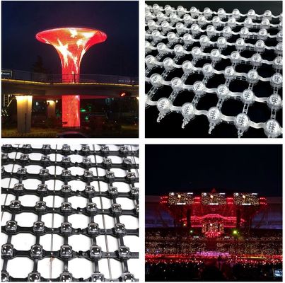 Foldable Led Mesh Screen IP66 Waterproof For Outdoor Advertising