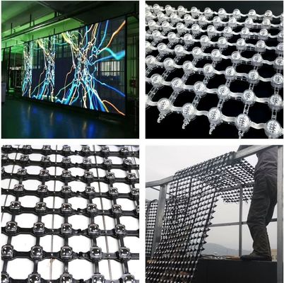 Foldable Led Mesh Screen IP66 Waterproof For Outdoor Advertising
