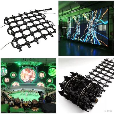 Outdoor Flexible LED Mesh Screen Curtain High Brightness High Refresh Rate