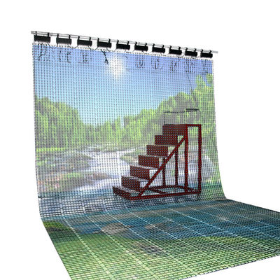 Outdoor Flexible LED Mesh Screen Curtain High Brightness High Refresh Rate