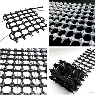 Outdoor Flexible LED Mesh Curtain High Brightness High Refresh Rate