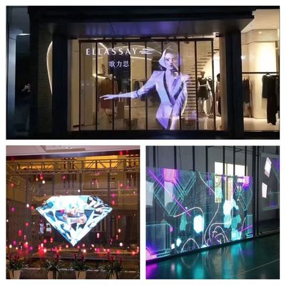 Glass Window LED Mesh Screen Transparent For Outdoor Advertising