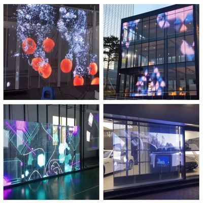 Glass Window LED Mesh Screen Transparent For Outdoor Advertising
