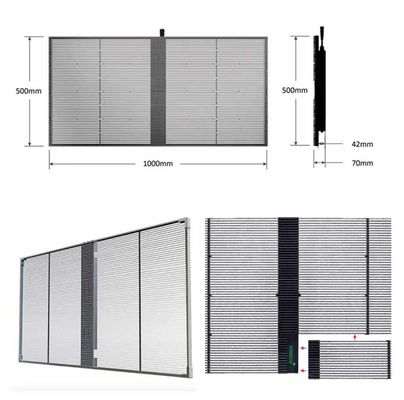 Outdoor Indoor LED Mesh Screen Transparent For Glass Window