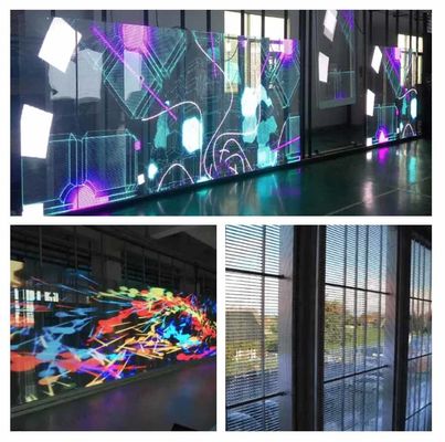 Outdoor Indoor LED Mesh Screen Transparent For Glass Window