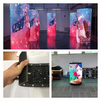 Soft Curved LED Screen Panel Flexible For Indoor 240X120mm Front Service