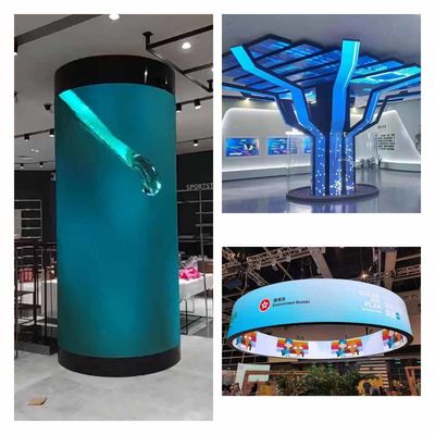 Soft Curved LED Screen Panel Flexible For Indoor 240X120mm Front Service