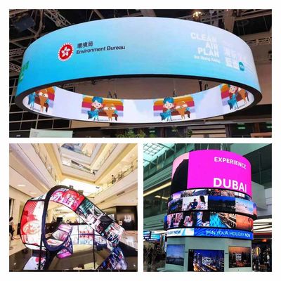 Indoor 320X160mm Soft Flexible LED Screen Display Cylindrical LED Display