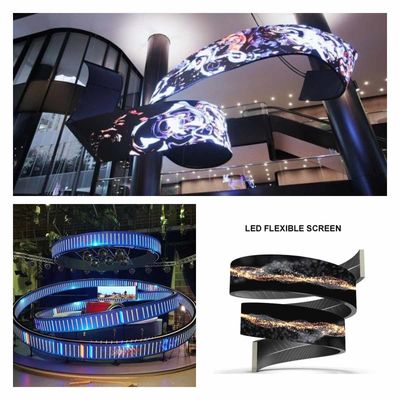 Indoor 320X160mm Soft Flexible LED Screen Display Cylindrical LED Display