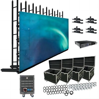 P4.81 Waterproof Indoor / Outdoor Rental LED Display Stage Background