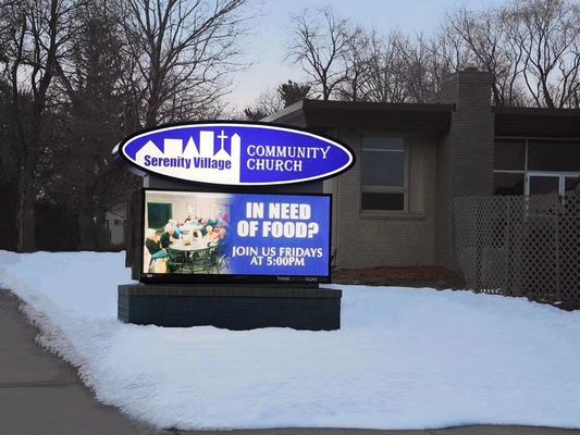 Waterproof Outdoor LED Signs Fixed Permanent Install LED Display Panel