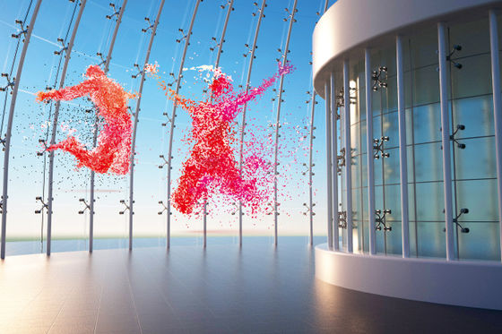 Glass Film Transparent LED Wall Display Ultra Slim And Light Weight