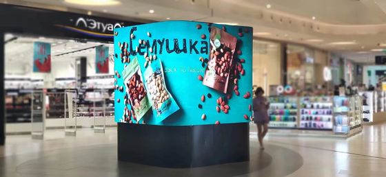 Indoor Flexible LED Panel Cylinder Column Soft LED Screen P1.875 P2 P2.5 P3 Curved LED Display Module