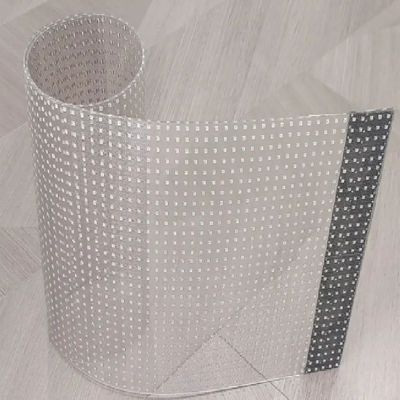 Self-Adhesive P6.25 Led Transparent crystal Film Display Panel For Glass flexible lamination electronic advertising scre