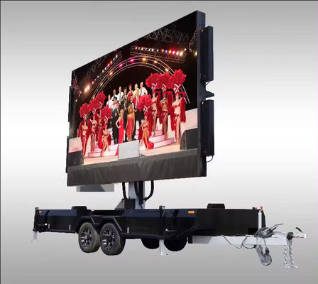 Outdoor P4 LED Sign Screen Trailer Solar Panels Advertising Trailer HD LED Display