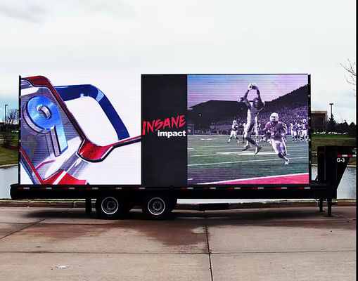 Outdoor P4 LED Sign Screen Trailer Solar Panels Advertising Trailer HD LED Display