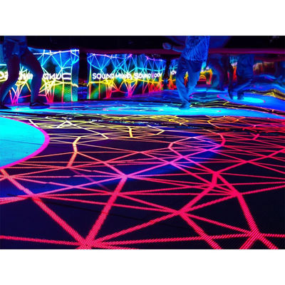 P4.8 Indoor Full Color Interactive Digital Dance Floor Led Display Floor Tile Led Stage Wedding Screen Touch Screen Type
