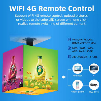 Cube LED Display P2.5 P3 P4mm Customized Retail Store Advertising Cube LED Screen