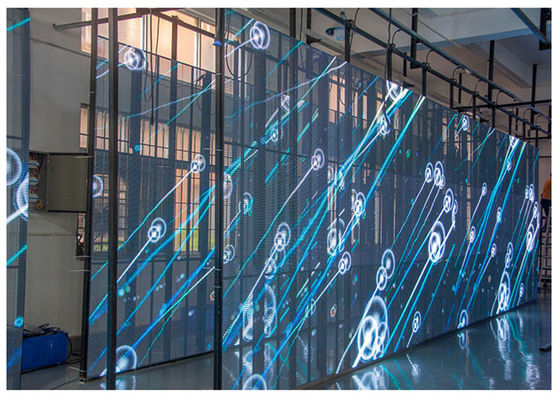 3.91-7.82mm Pixel Pitch Transparent LED Display Screen with 75% Transparency for 5-100m Viewing Distance