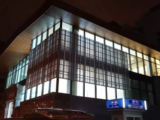 3.91-7.82mm Pixel Pitch Transparent LED Display Screen with 75% Transparency for 5-100m Viewing Distance