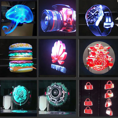 3D LED Fan Spliced 65cm wifi light outdoor advertising machine holographic display projector rotating hologram fan