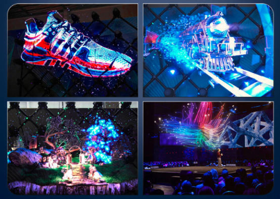 3D Holographic Led Advertising Fan 50cm 65cm 70cm 100cm 3D Hologram Projector Display Adverting Fan