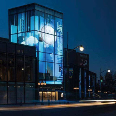 High Brightness Flexible Transparent LED Mesh Screen Display P40 P50 P55mm