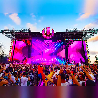 Waterproof Outdoor Rental LED Screen High Resolution High Brightness Movable Video Wall