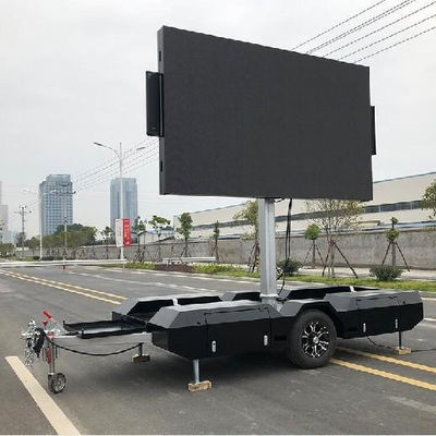 Outdoor Advertising LED Screen Trailer 960mm * 960mm Cabinet Size for Mobile Display