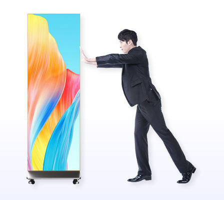 Foldable Led Poster Screen Portable Folding GOB Led Advertising Machine for Shopping Mall Conference Room Advertising