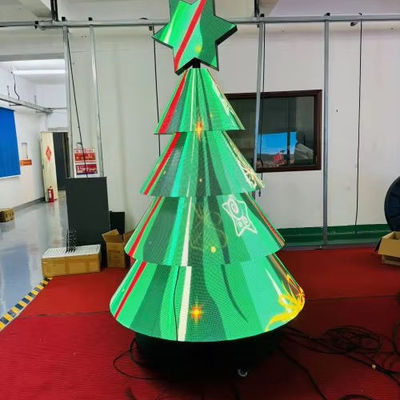 Merry Christmas HD LED Display Festive Atmosphere Special Christmas Tree Shopping Mall Turnkey LED Display Wih TUV