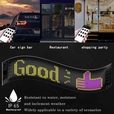 Car LED Sign Display 16*64 Programmable USB 5V RGB Pattern Animation Text DIY Scrolling Panel Remote Control Advertising LED Screen