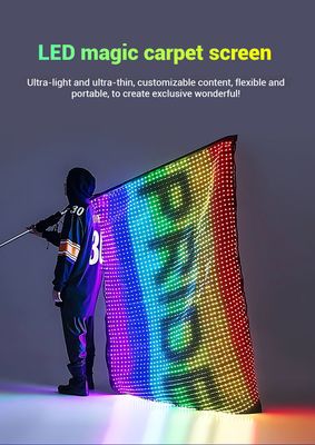 Flying LED Display with Drone Magic Carpet Screen LED Film Screen Rechargeable for Outdoor Advertising Customized