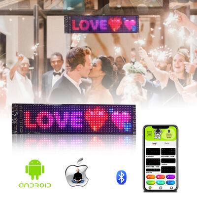 Flexible Advertising LED Display Programmable Text Logo Light Soft Matrix Panel Car Window Sign Shop LED Ticker Board
