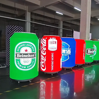 Creative Indoor/Outdoor Full Color LED Digital Poster Screen Soft Flexible Beverage Can Shape Special Beer Bottle for Retail