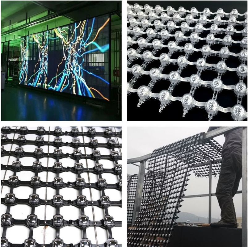 Foldable Led Mesh Screen IP66 Waterproof For Outdoor Advertising
