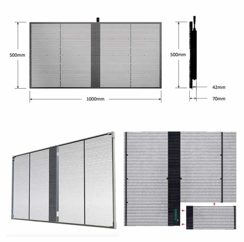 Outdoor Indoor LED Mesh Screen Transparent For Glass Window