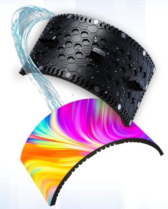 Outdoor Curved Flexible LED Screen Display Panel Soft 3D Naked Eye