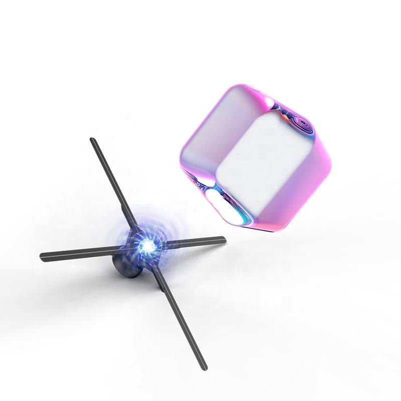 3D LED Fan Spliced 65cm wifi light outdoor advertising machine holographic display projector rotating hologram fan