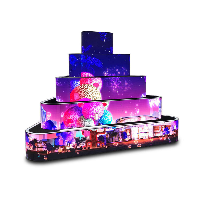 Indoor 360 Degree Curved Round LED Display P1.86 Flexible LED Screen For Trade show