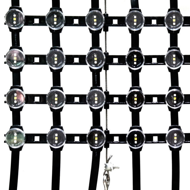 High Brightness Flexible Transparent LED Mesh Screen Display P40 P50 P55mm