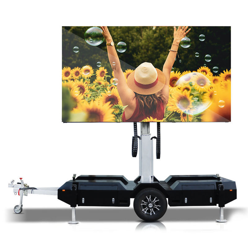 Outdoor Advertising LED Screen Trailer 960mm * 960mm Cabinet Size for Mobile Display