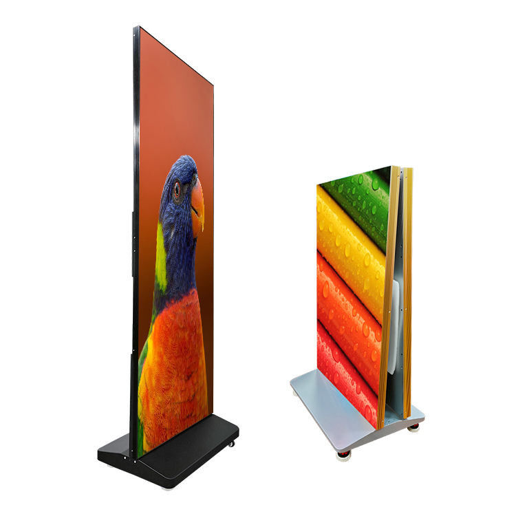 Foldable Led Poster Screen Portable Folding GOB Led Advertising Machine for Shopping Mall Conference Room Advertising